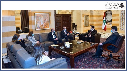 الرئيس دياب يستقبل رئيس ديوان المحاسبة القاضي محمد بدران