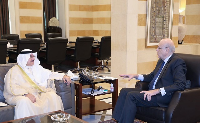 الرئيس ميقاتي يستقبل سفير الكويت في لبنان عبد العال القناعي