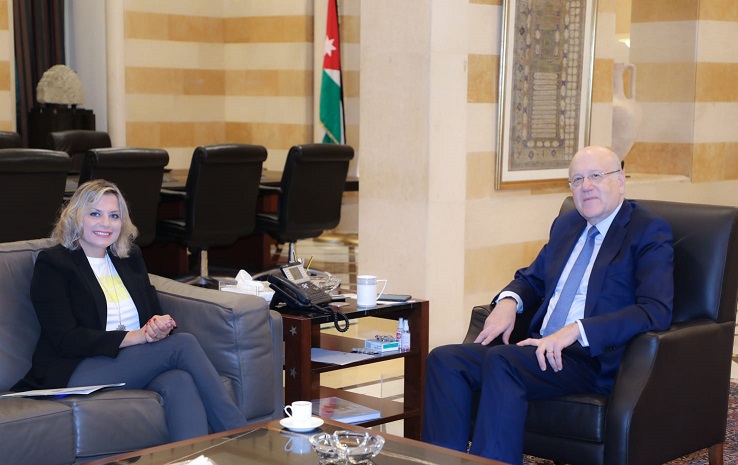 الرئيس ميقاتي يستقبل رئيسة الهيئة الوطنية لشؤون المرأة اللبنانية كلودين عون