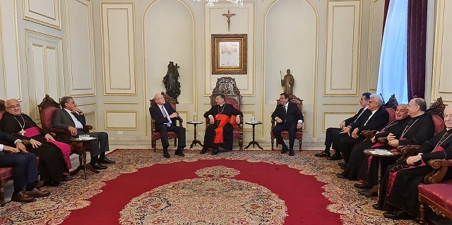 الرئيس ميقاتي يزور البطريرك الماروني مار بشارة بطرس الراعي في بكركي