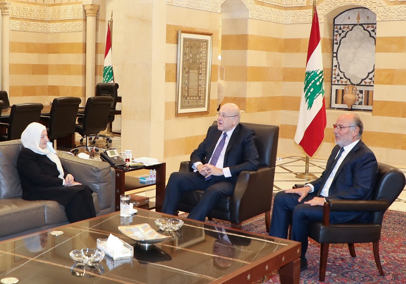 الرئيس ميقاتي يستقبل رئيسة لجنة التربية النيابية النائب بهية الحريري ووزير التربية