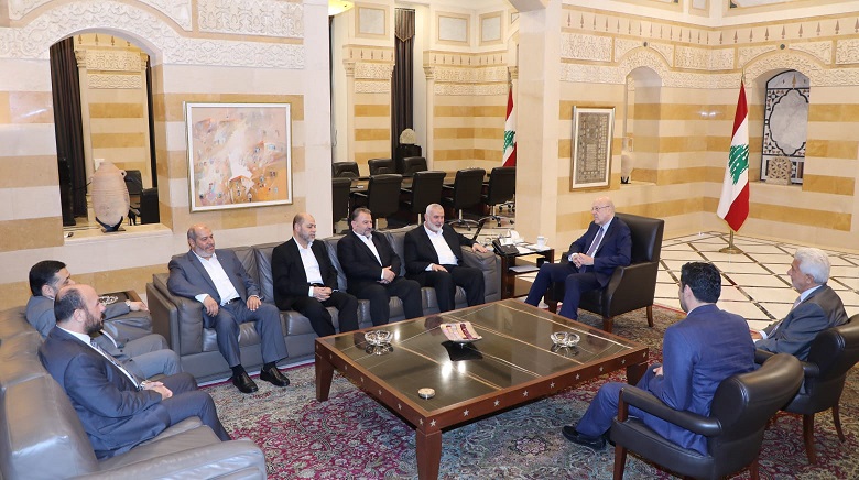 الرئيس ميقاتي يستقبل رئيس المكتب السياسي لحركة حماس إسماعيل هنية